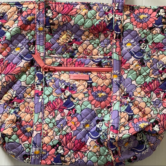 Vera Bradley Disney Minnies Garden Party Large Tote - Picture 7 of 15